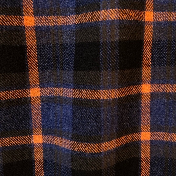 NWT PrAna Golden Canyon Blue/Burnt Orange/Black Snap Flannel Rich Sapphire - Picture 7 of 13